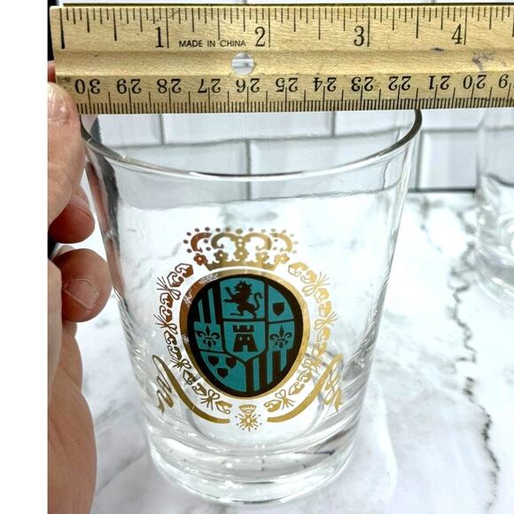 Federal Glass Baronet Castle Shield 2 Piece Set Vintage - Picture 7 of 7